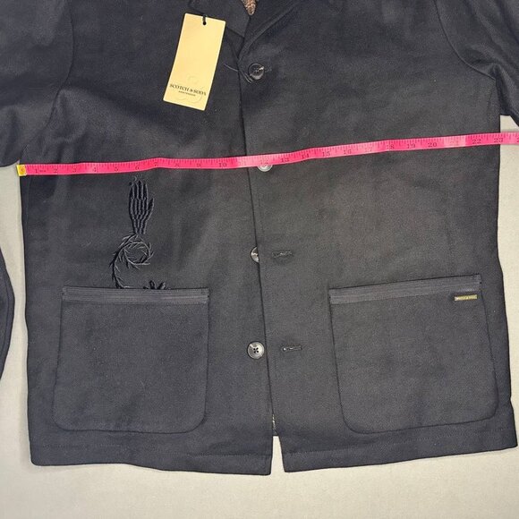 Brand New Scotch Soda Men's Embroidered Wool-Blend Blazer Size M - Picture 10 of 13